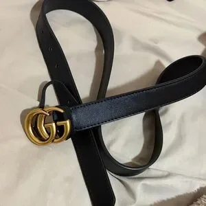 Elegant Black and Gold Women's Belt